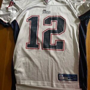 Tom Brady New England Patriots #12 Football Jersey - White/Navy/Red